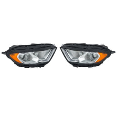 Halogen w/LED DRL Chrome Headlights For 2018-2023 Ford EcoSport Left&Right Side