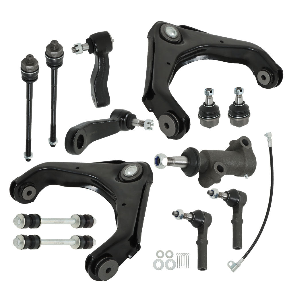 TOPPARTZ Front Upper Control Arms Tierods For 01-10 Chevrolet GMC Sierra 2500 HD