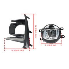 TOPPARTZ RH+LH LED DRL Fog Lights For 2018-2020 Toyota Sienna W/Switch+Wiring Kit