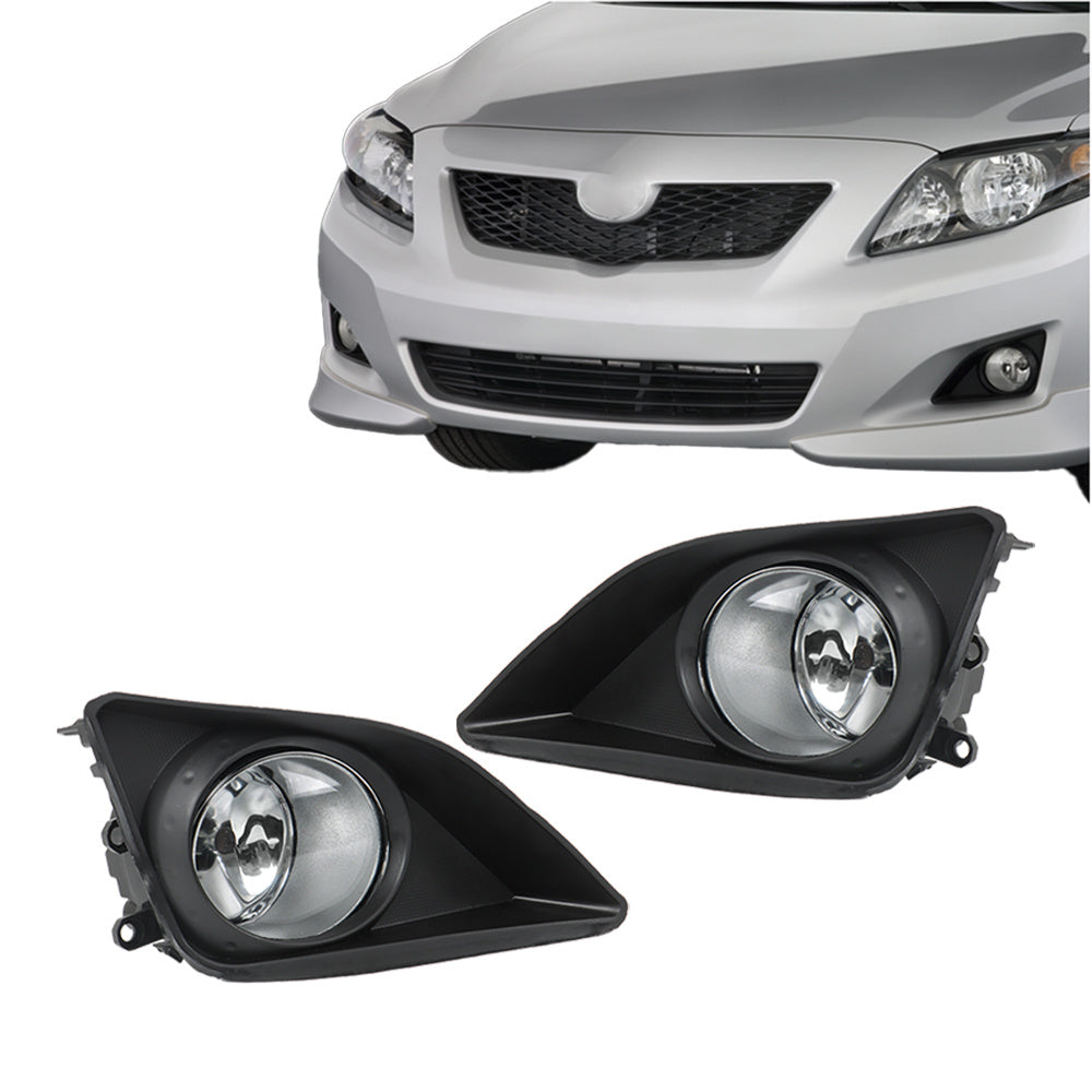 TOPPARTZ Front Fog Lights Lamp Fit For 2009 2010 Toyota Corolla Left+Right Side
