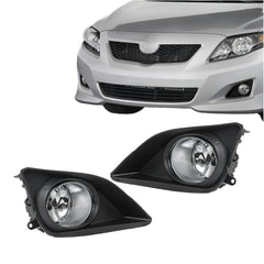 TOPPARTZ Front Fog Lights Lamp Fit For 2009 2010 Toyota Corolla Left+Right Side