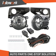 TOPPARTZ Fog Lights For 2017-19 Nissan Pathfinder + Wiring Switch Clear Lens Pair