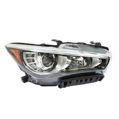 TOPPARTZ Right Side Headlights For 2014-2017 Infiniti Q50 LED Type W/o AFS Chrome