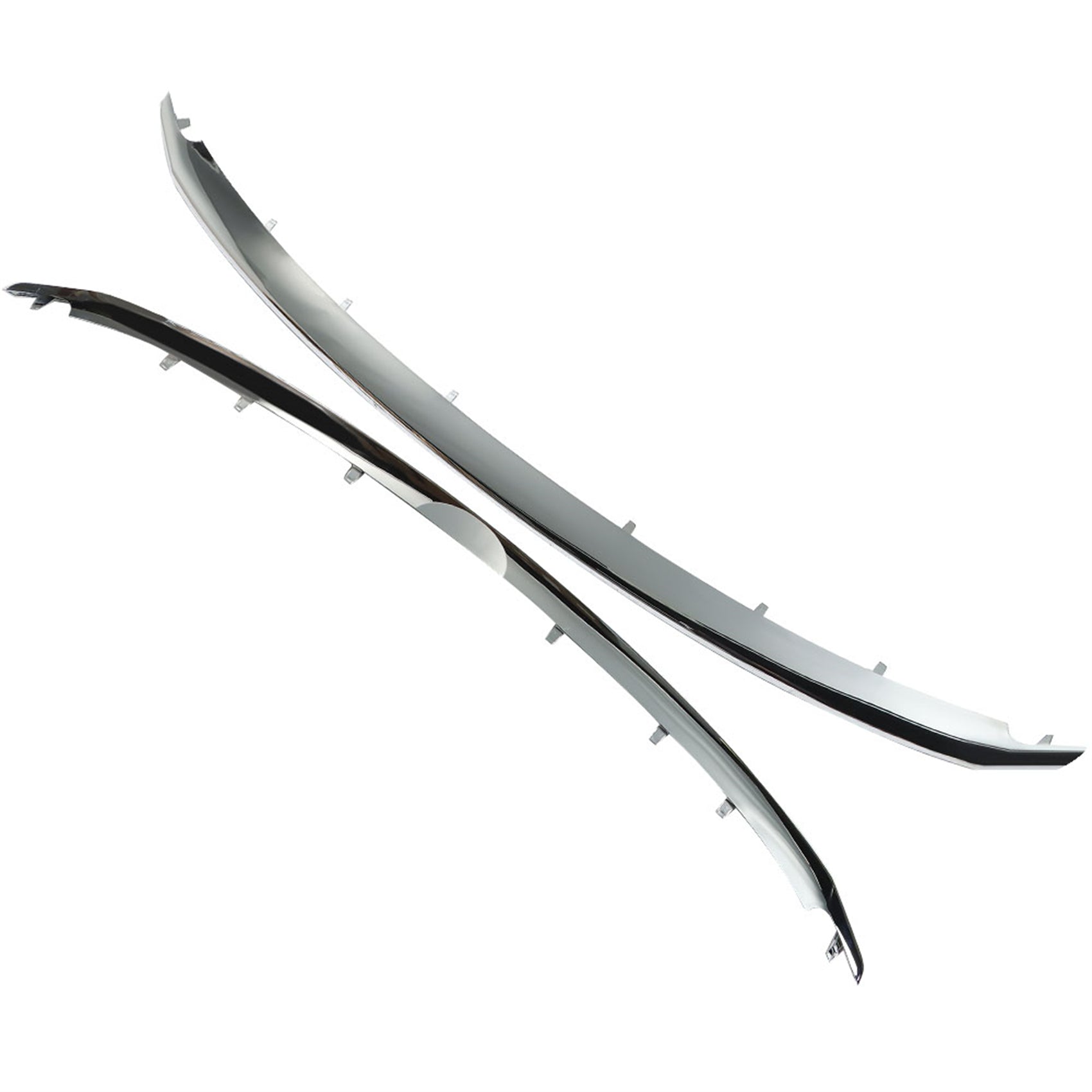 Chrome Front Upper & Lower Grille Molding Replacement for Ford Explorer 2011-2015 BB5Z8200BA BB5Z8200AA FO1216107 FO1217105