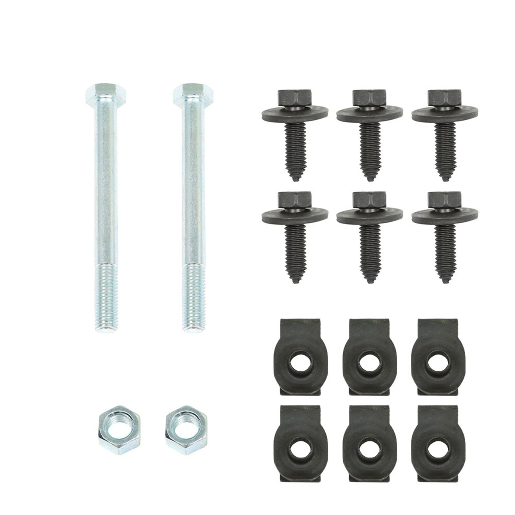 TOPPARTZ 16pc Front Leaf Spring Bracket Mounting Eye Bolts J-Clips Replacement for Chevrolet Camaro Nova Pontiac Firebird 1967-1981