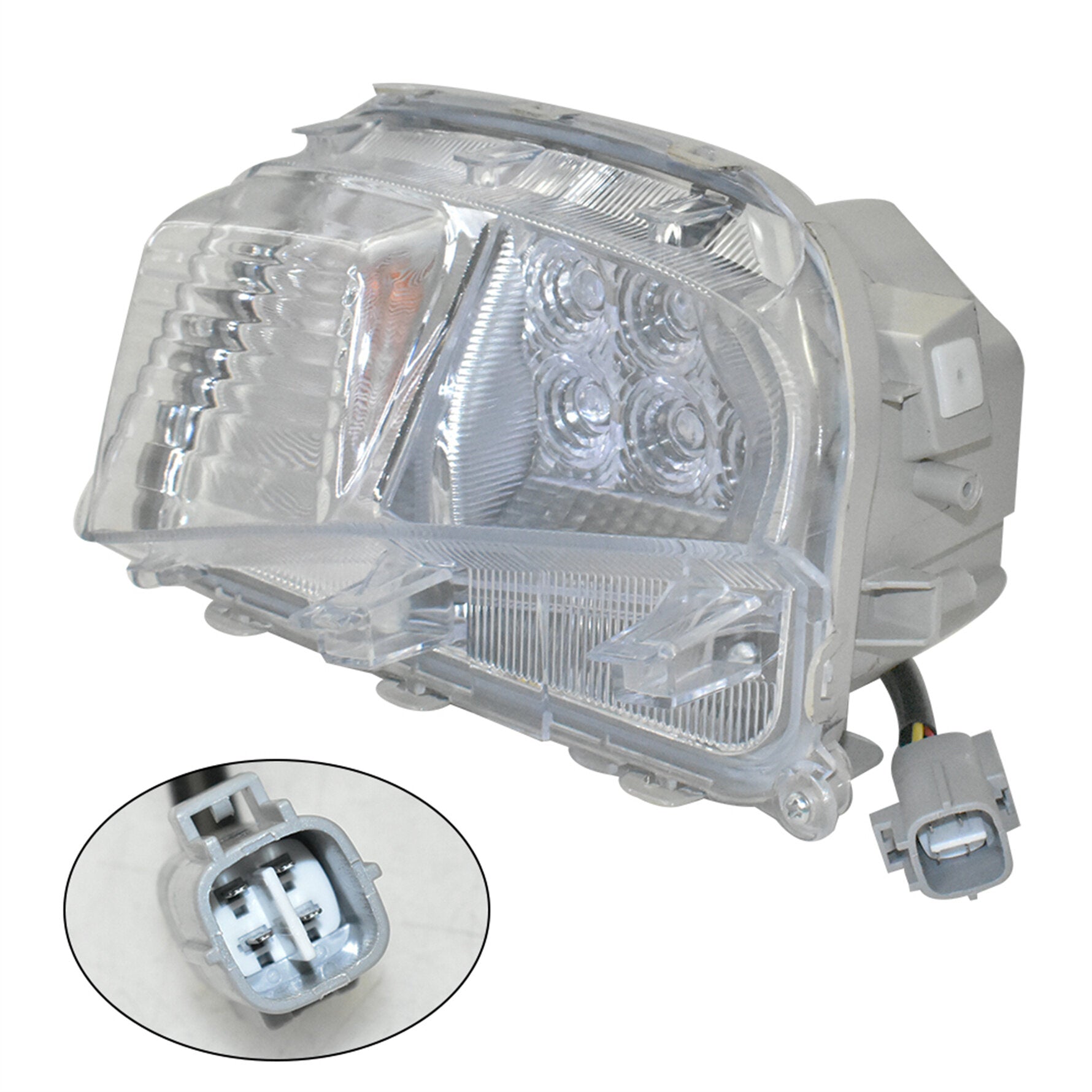 TOPPARTZ DRL LED Fog Lights Assembly 8151147060 8152147060 Replacement for 2010-2015 Toyota Prius Clear Lens Left+Right Side (Passenger & Driver Side)