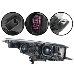 TOPPARTZ HID Headlights Assembly Replacement for 2017 2018 2019 Ford Escape Projector Headlamp Driver Side