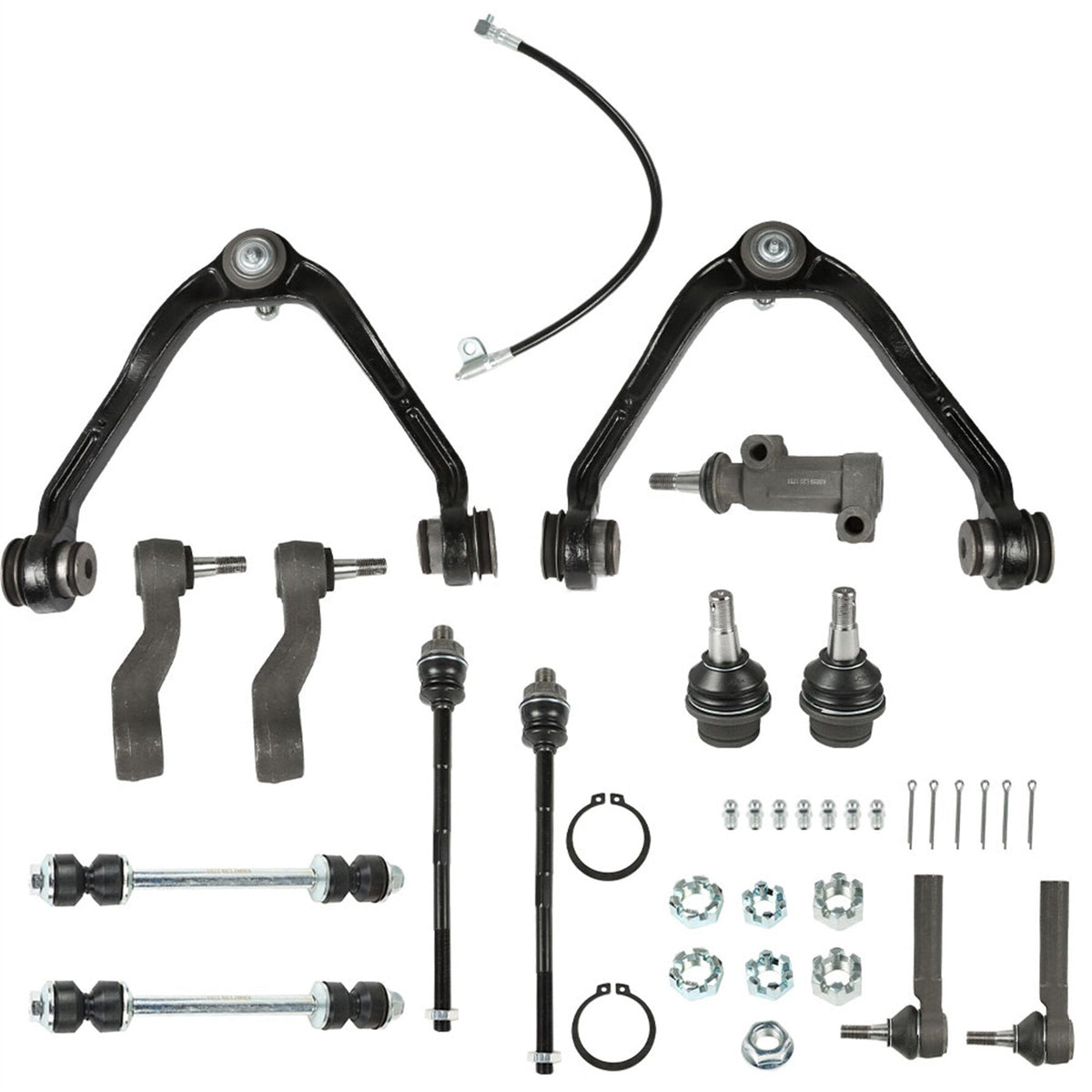 TOPPARTZ 13Pcs Front Upper Control Arm & Ball Joints Tie Rods Replacement for 2002-2006 Cadillac Escalade 2002-2006 Chevrolet Avalanche 1500