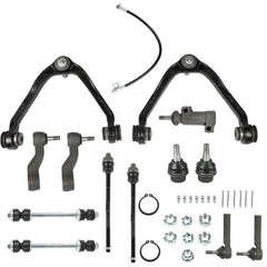 TOPPARTZ 13Pcs Front Upper Control Arm & Ball Joints Tie Rods Replacement for 2002-2006 Cadillac Escalade 2002-2006 Chevrolet Avalanche 1500