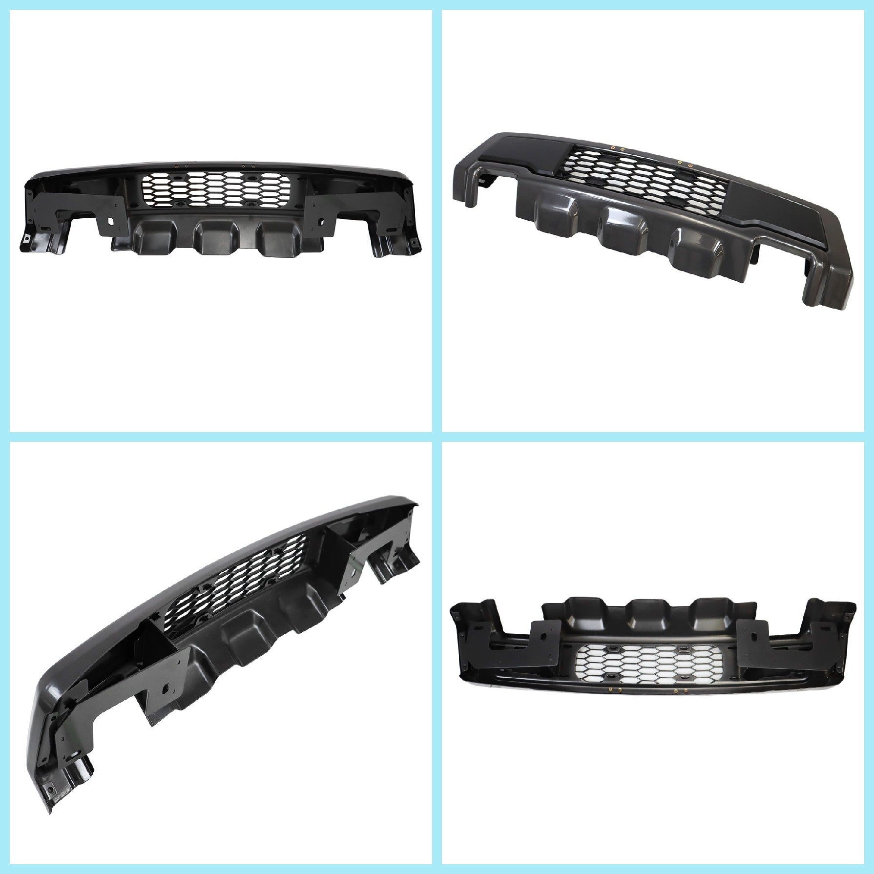TOPPARTZ Painted Grey Steel Front Bumper Replacement for 2015 2016 2017 F150 Raptor Style