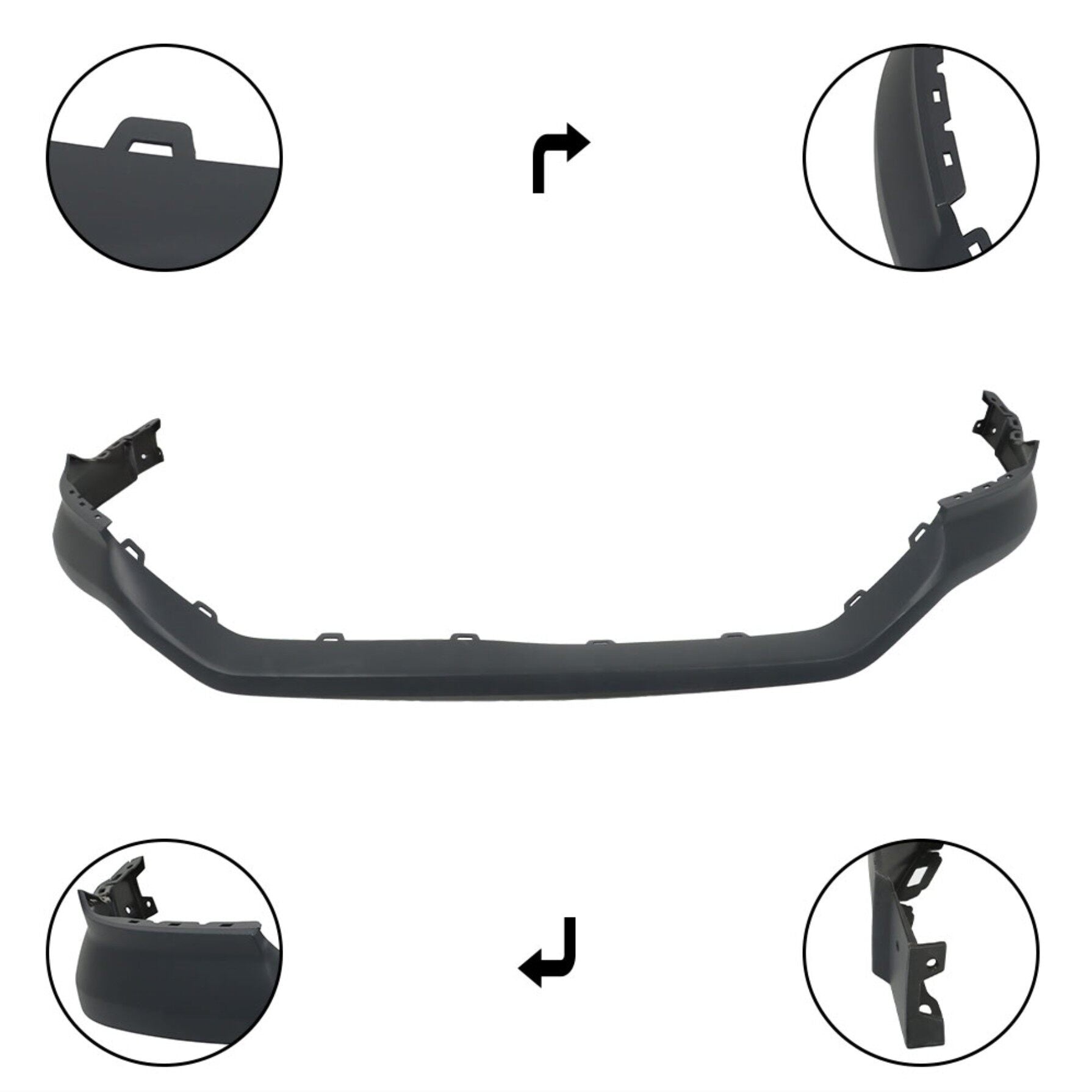 TOPPARTZ Primed Front Upper Bumper Cover Replacement for 2016-2018 Sierra 1500