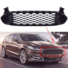 TOPPARTZ Honeycomb Front Bumper Mesh Grill Grille for 2013-2016 Ford Fusion Gloss Black