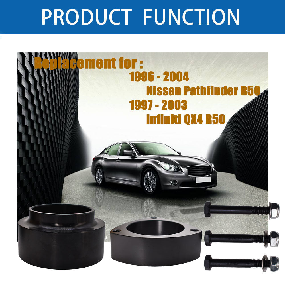 2.5' Front + 2.5' Rear Lift Kit Black For 96-04 Nissan Pathfinder Infiniti QX4