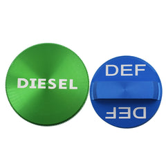 2 x For 2013-2018 Dodge Ram Magnetic Diesel Fuel Cap w/ Blue DEF Car Cap Covers