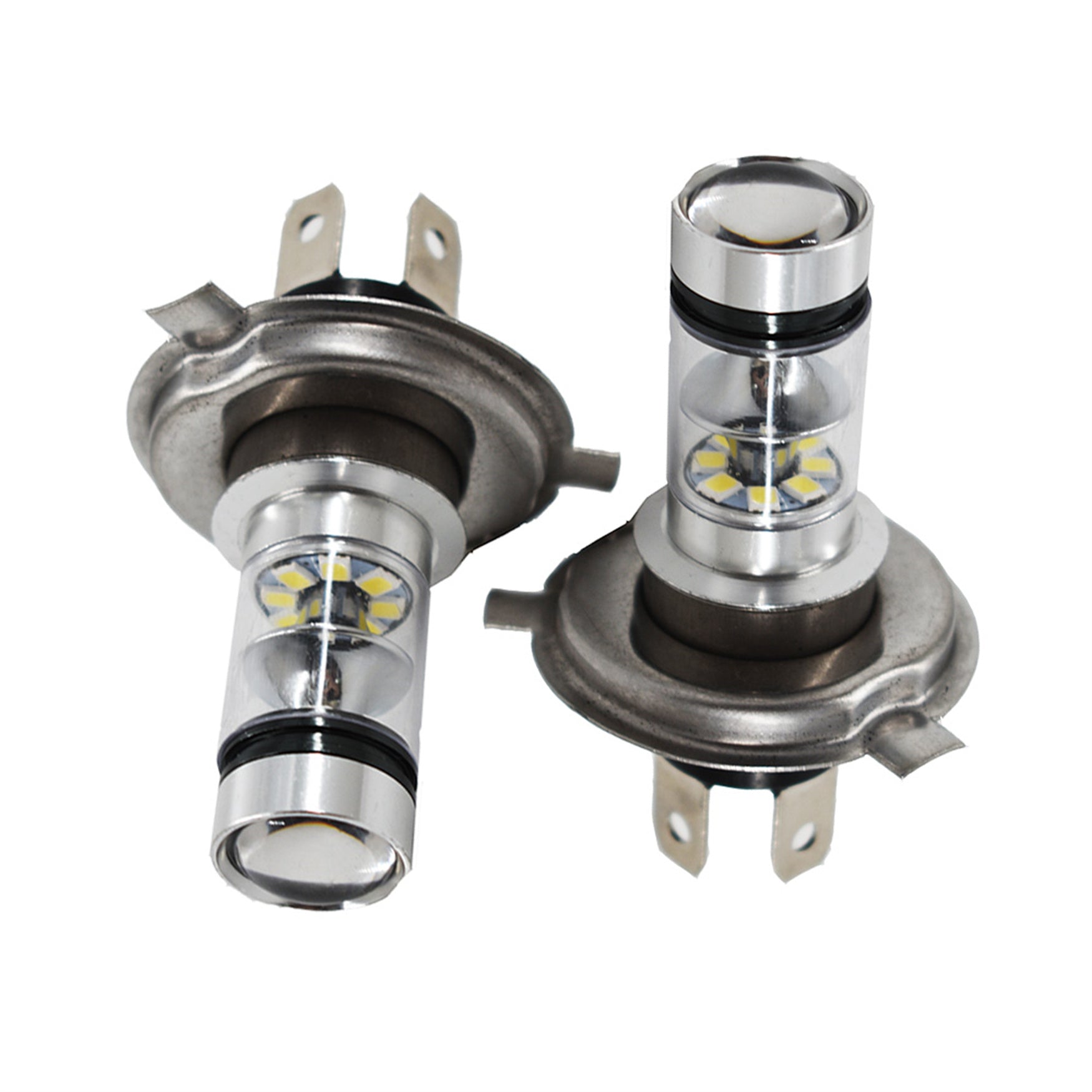 2 x H4 9003 LED 6000K High Low Beam Bright 100W 8000LM White Headlight Bulbs Kit