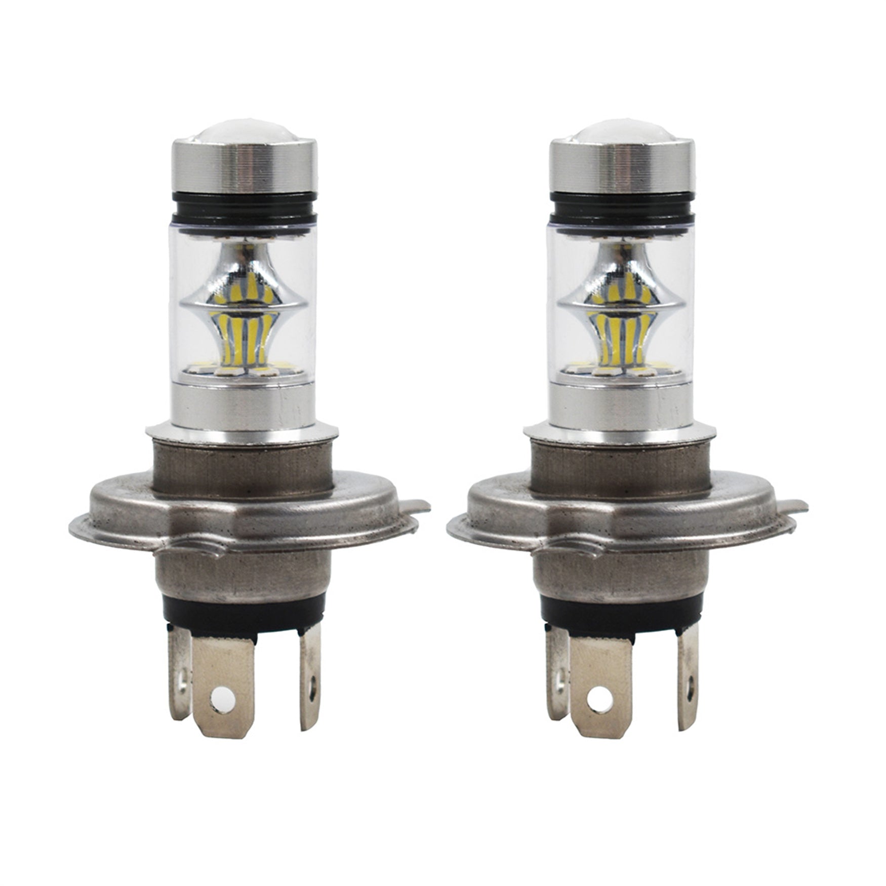 2 x H4 9003 LED 6000K High Low Beam Bright 100W 8000LM White Headlight Bulbs Kit