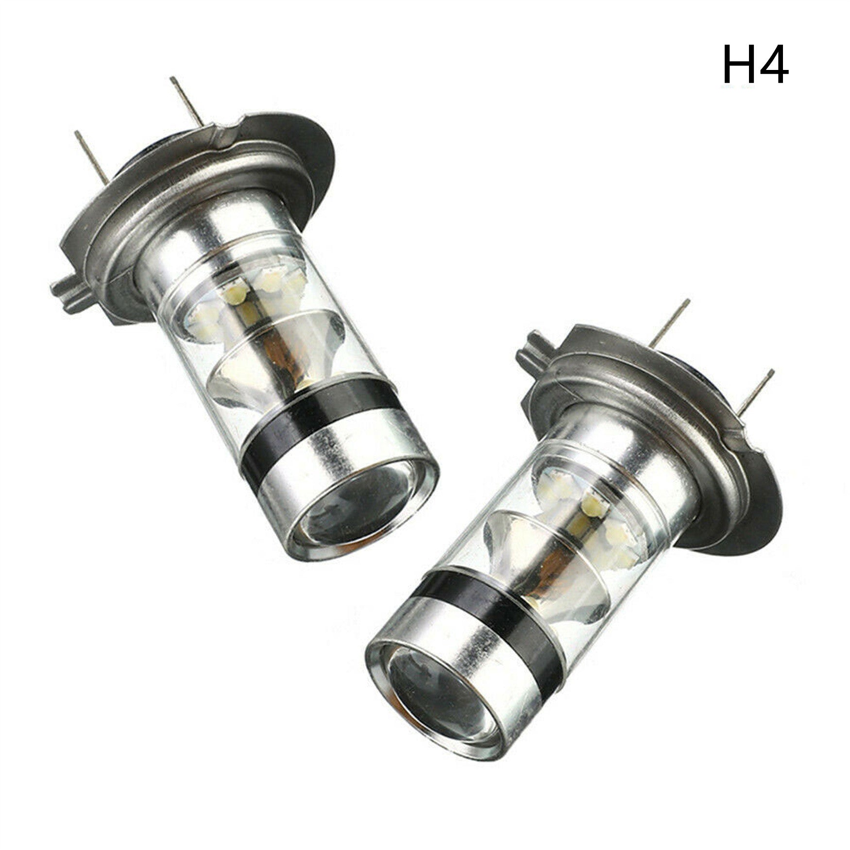 2 x H4 9003 LED 6000K High Low Beam Bright 100W 8000LM White Headlight Bulbs Kit