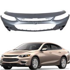 TOPPARTZ Primered Front Bumper Cover without Parking Assist Sensor Holes Replacement for 2016-2018 Malibu