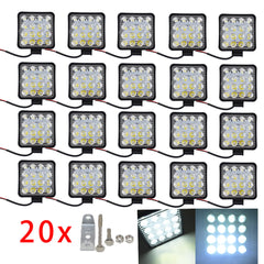 20X 12V 48W LED Work  SUV Boat Tractor /Spot Light Flood Light OffRoad Driving