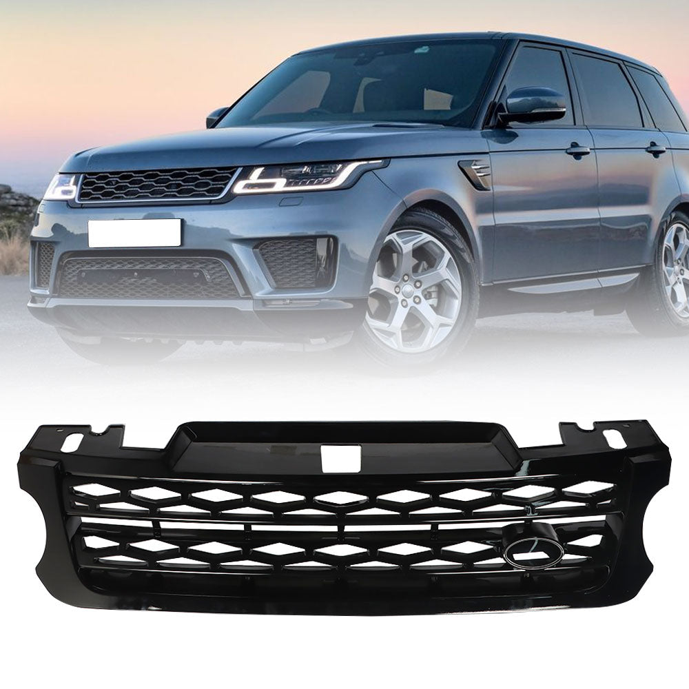 Grill Grille Bumper Replacement Upper Plastic For 2014-2017 Range Rover Sport Mesh