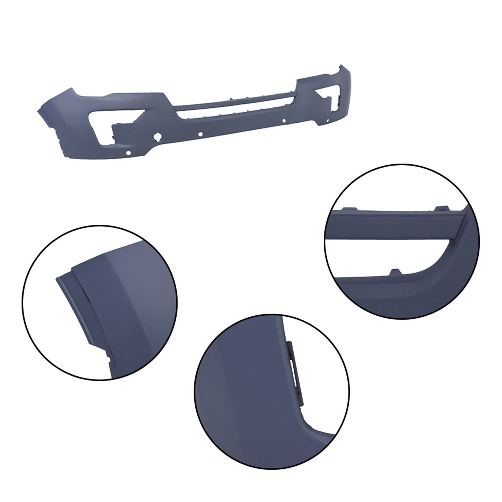 TOPPARTZ Primered Front Bumper Cover with Parking Assist Sensor Hole Replacement for 2018-2019 Explorer