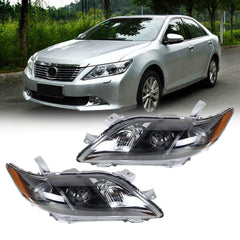 TOPPARTZ Black Headlights Headlamp Assembly For 2007-2009 Toyota Camry  LH + RH