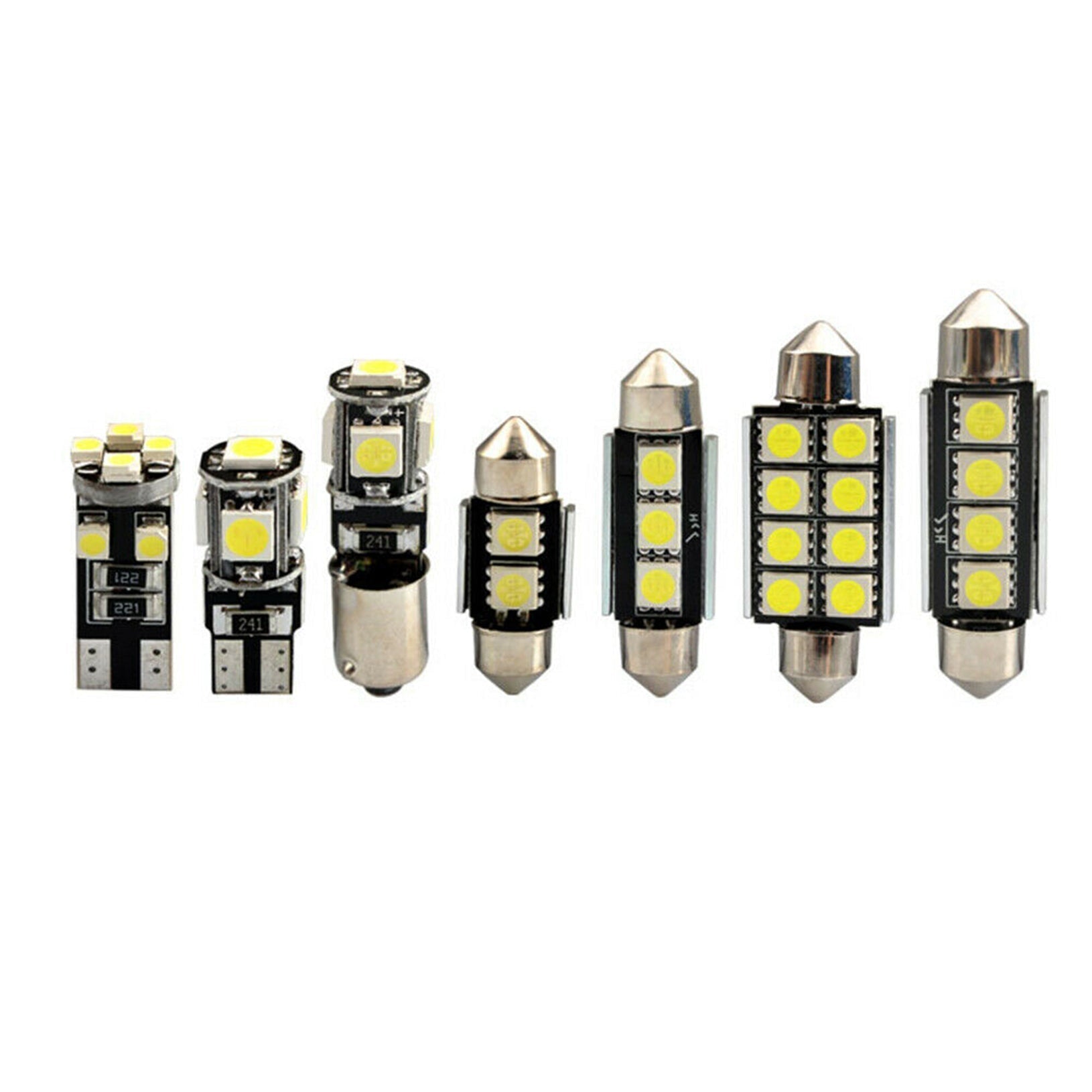 23Pc LED White Bulb Car Light Inside Reverse Light Dome License Plate Lamp Error