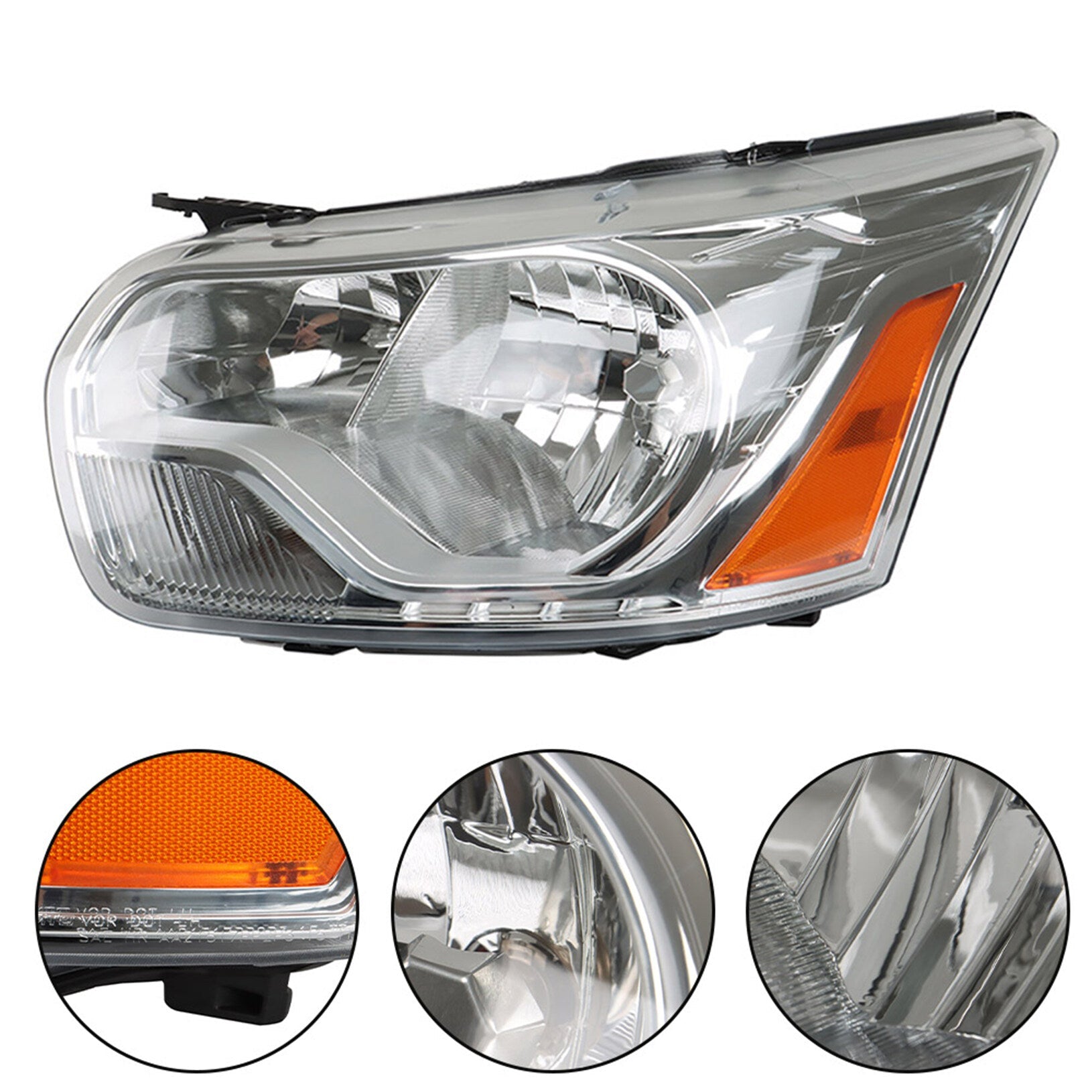 TOPPARTZ Headlight Assembly Replacement for Ford Transit 2015-2022 Halogen Headlights Left Driver Side