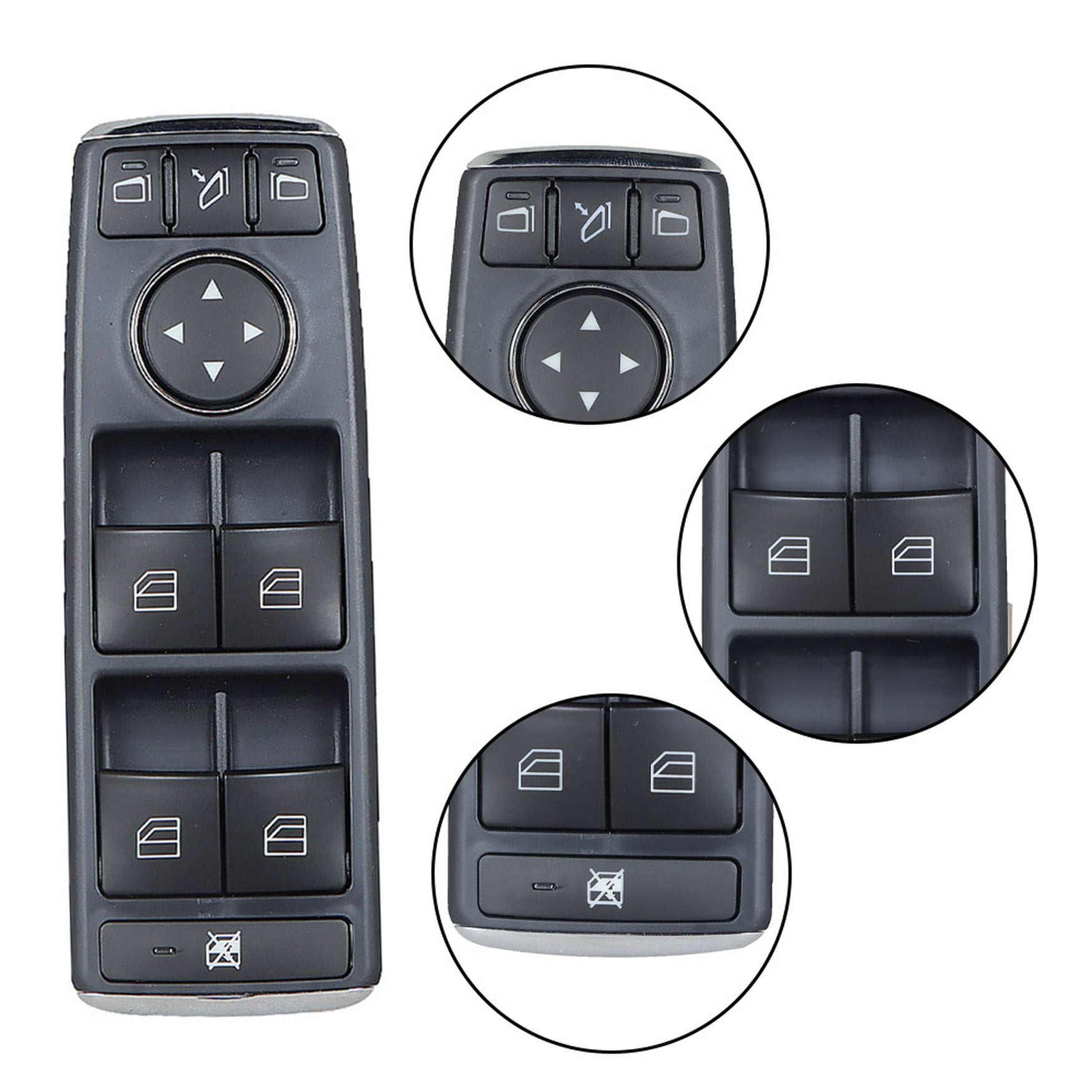 TOPPARTZ Power Window Switch PWS4400BZ A1669054400 Replacement for Mercedes-Benz ML350 Electric Front Left Driver Side