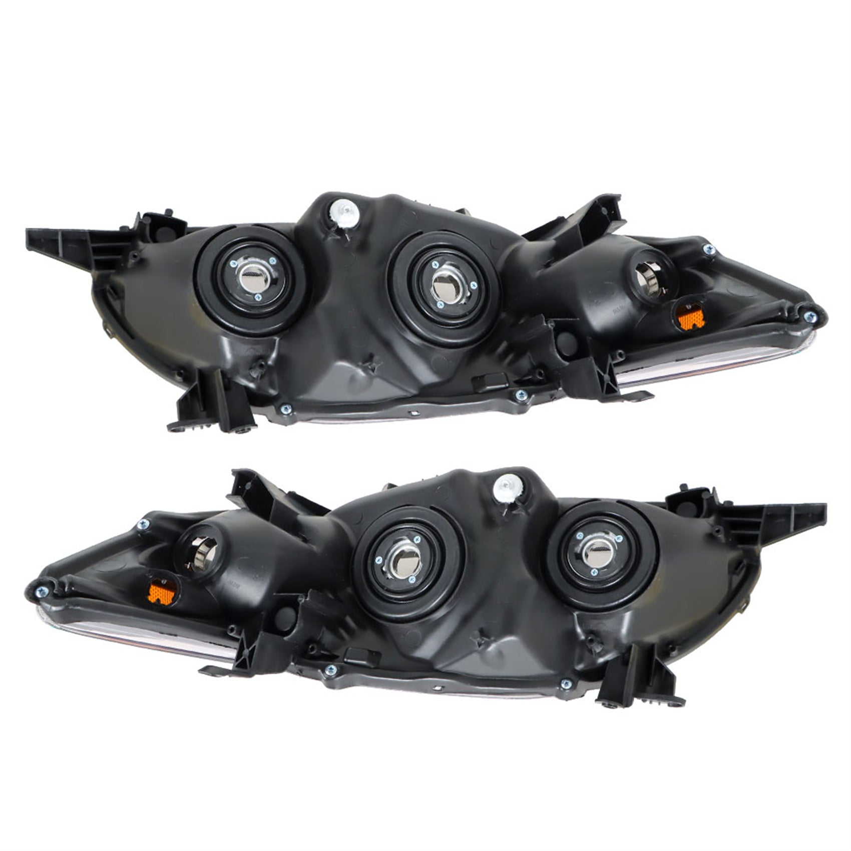 TOPPARTZ Left & Right Headlights For 2011 2012 2013 Toyota Corolla S Black Housing