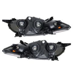 TOPPARTZ Left & Right Headlights For 2011 2012 2013 Toyota Corolla S Black Housing