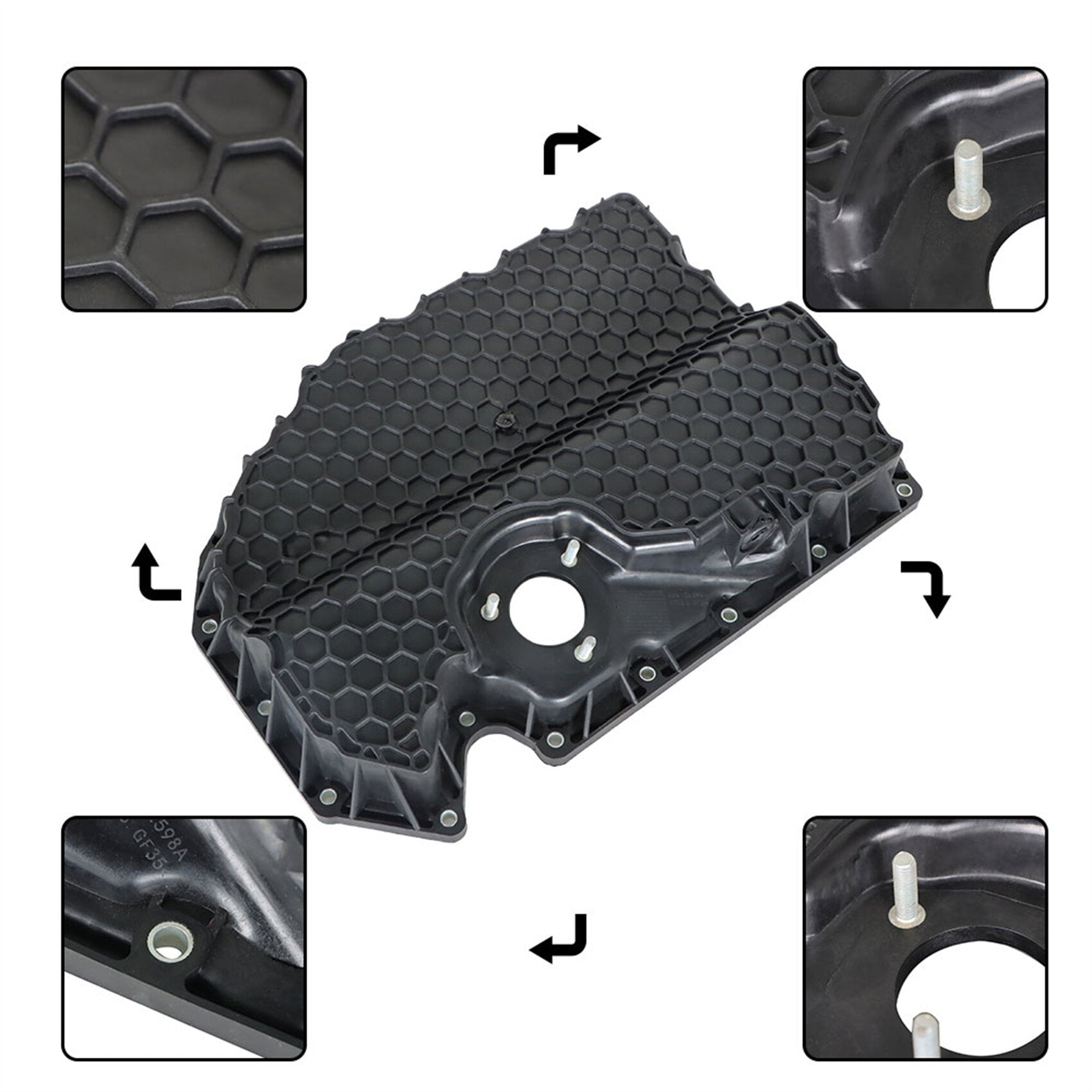 TOPPARTZ Lower Engine Oil Pan 06K103600AE Replacement for Golf GTI Audi A3 TT 06K103600D