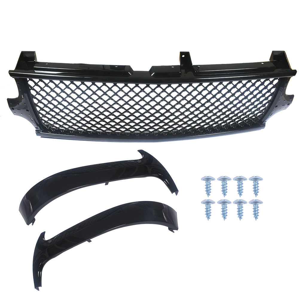 TOPPARTZ Front Bumper Glossy Black Grill For 1999-2002/00-06 Silverado Tahoe Suburban