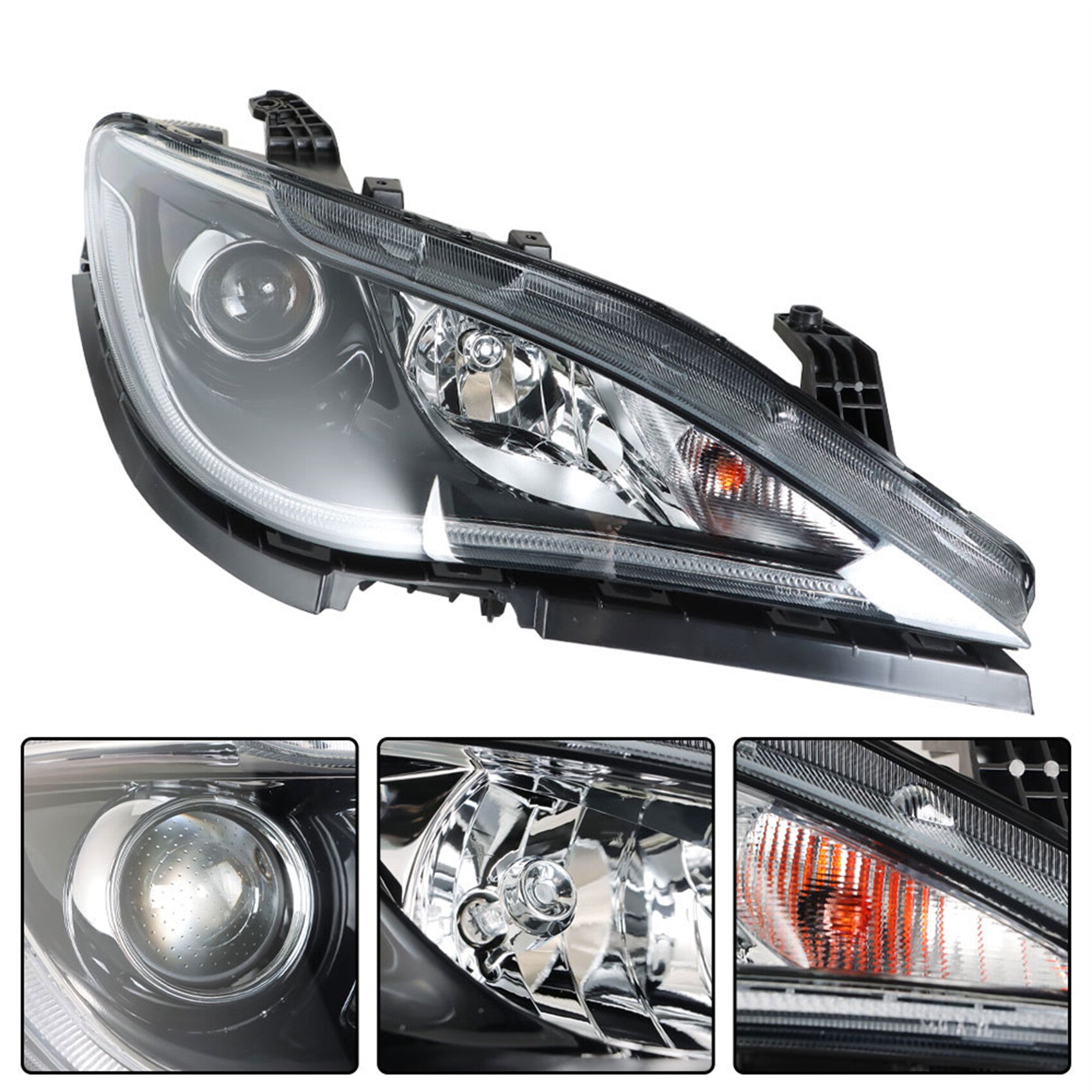 TOPPARTZ Headlight Assembly Replacement for 2017-2020 Pacifica w/LED Halogen Right Passenger RH Side 68370844AA 68370844AB