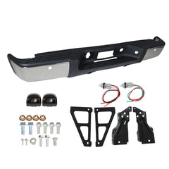 TOPPARTZ Rear Bumper For 2007 2008 2009-2013 Chevy Silverado GMC Sierra 1500 Chrome
