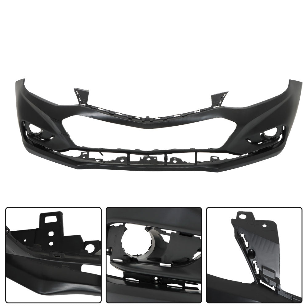 TOPPARTZ Front Bumper Cover For 2016 2017 18 Chevy Cruze w/o Park Assist Primered
