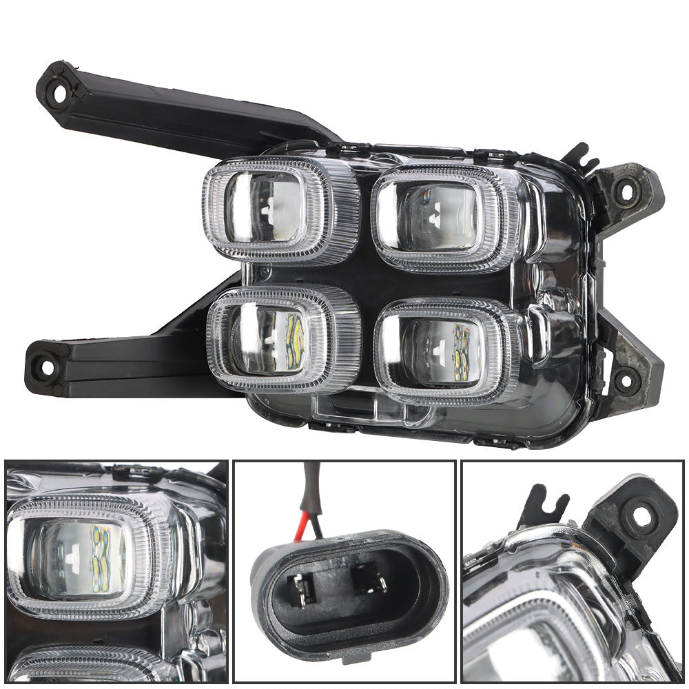 TOPPARTZ LED DRL Bumper Fog Lights Driving Lamps RH&LH For 2017 -2018 Kia Sportage