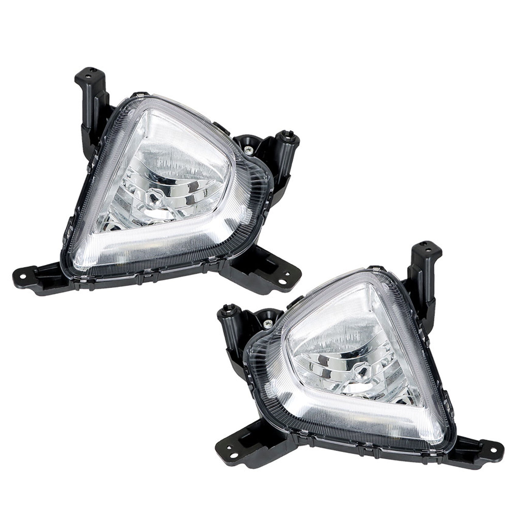 TOPPARTZ Fog Lights Assembly Replacement for 2016 2017 2018 Kia Sorento Clear Lens with Front Bumper Bezel Left+Right Side (Passenger & Driver Side)
