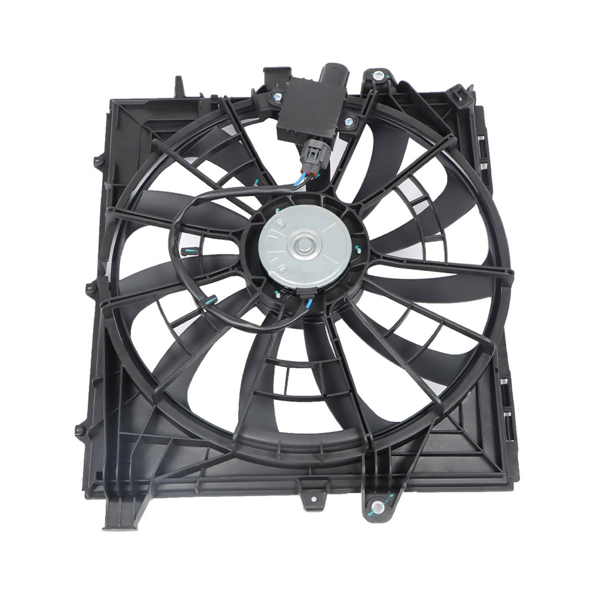TOPPARTZ Radiator Cooling Fan Assembly With Fan Control Module Standard Cooling Replacement for 2013-2016 Cadillac ATS Center