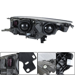 TOPPARTZ Headlight Assembly Replacement for 2017-2019 Ford Escape Halogen w/o LED Chrome Headlamp Right Passenger Side FO2503349