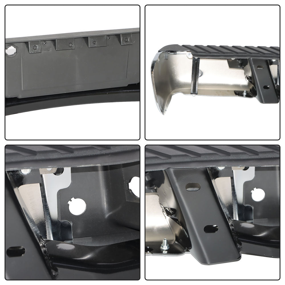 TOPPARTZ Chrome Rear Step Bumper Assembly For 2009-2014 Ford F150 W/Sensor Holes