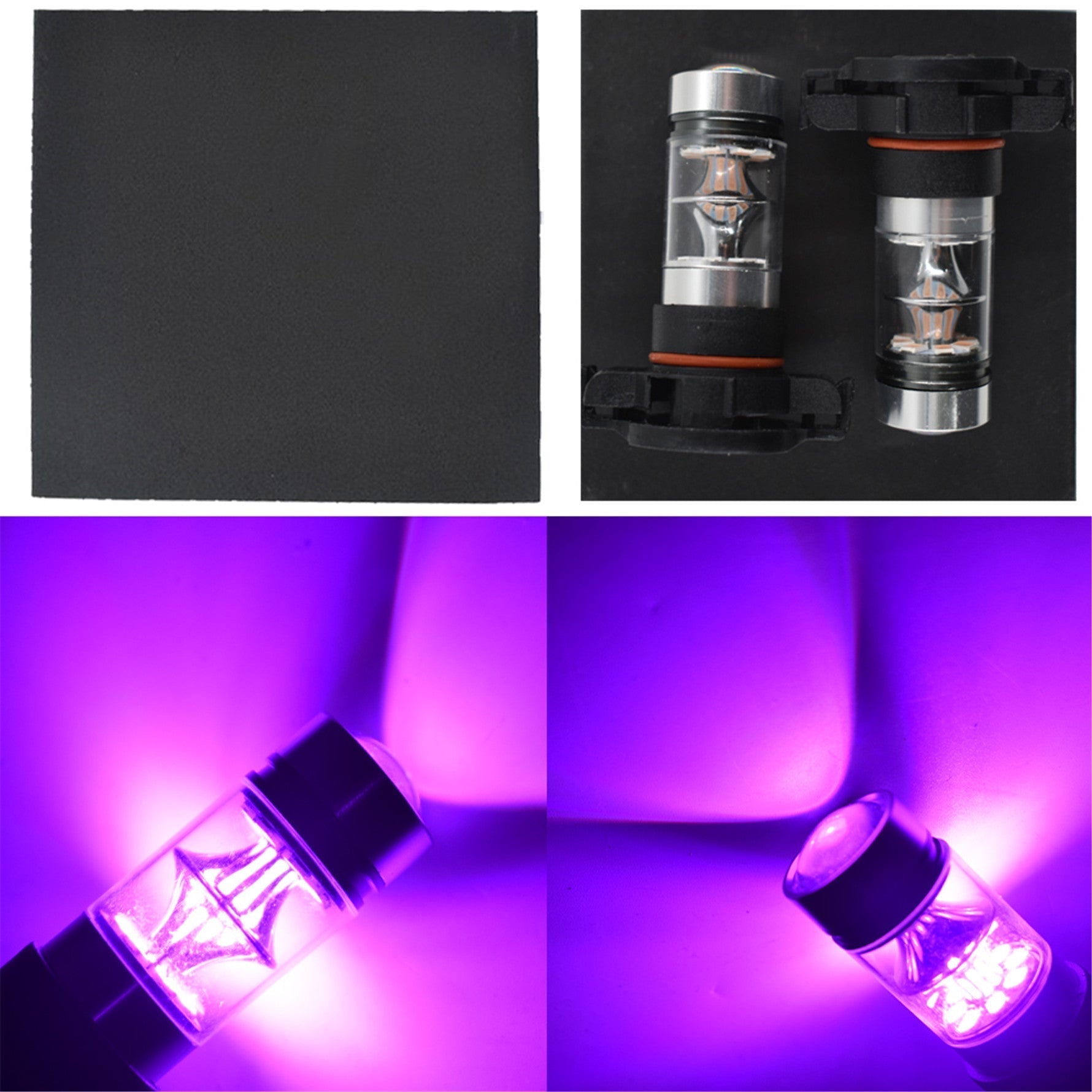 2Pcs 5202 PS24WFF 14000K Purple 100W For  LED Headlight Bulbs Kit Fog Ligh