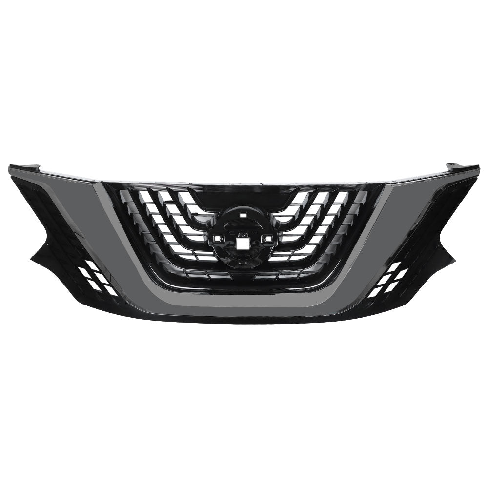 TOPPARTZ Front Plastic Grille Bumper For 2015-2018 Nissan Murano Chrome Black Painted