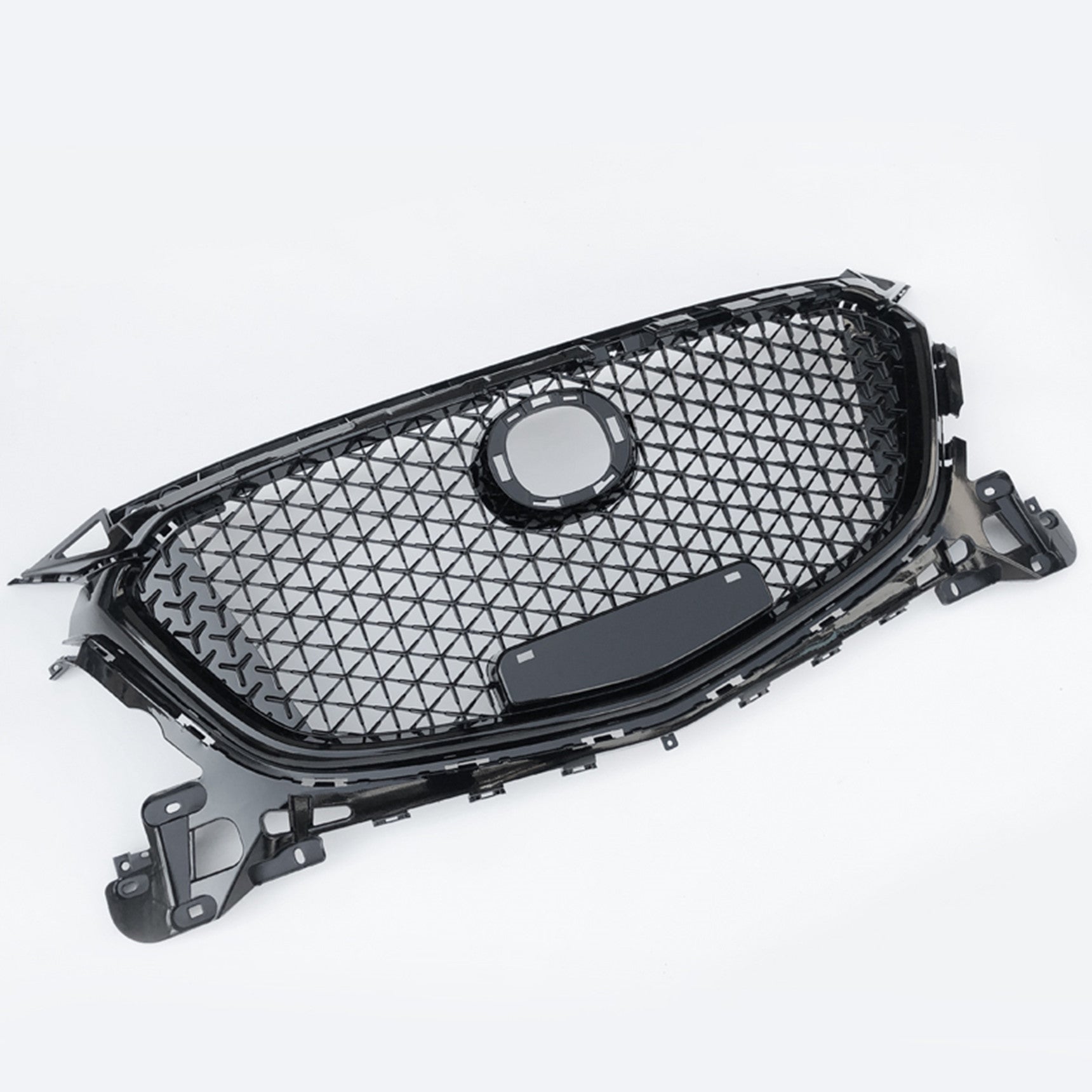 TOPPARTZ Front Bumper Upper Grille Honeycomb Grill For 2017 2018 Mazda 3 Axela W/o Sensor Hole