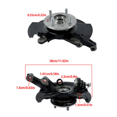 Pair Front Wheel Hub & Bearing Knuckle Assembly For 2003-2005 Honda Civic 1.7L