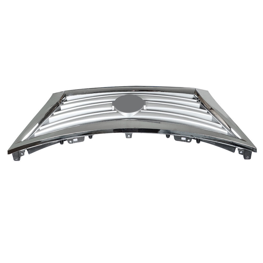 TOPPARTZ Front Upper Grille w/2 Supports For 2013-2015 Nissan Sentra Chrome
