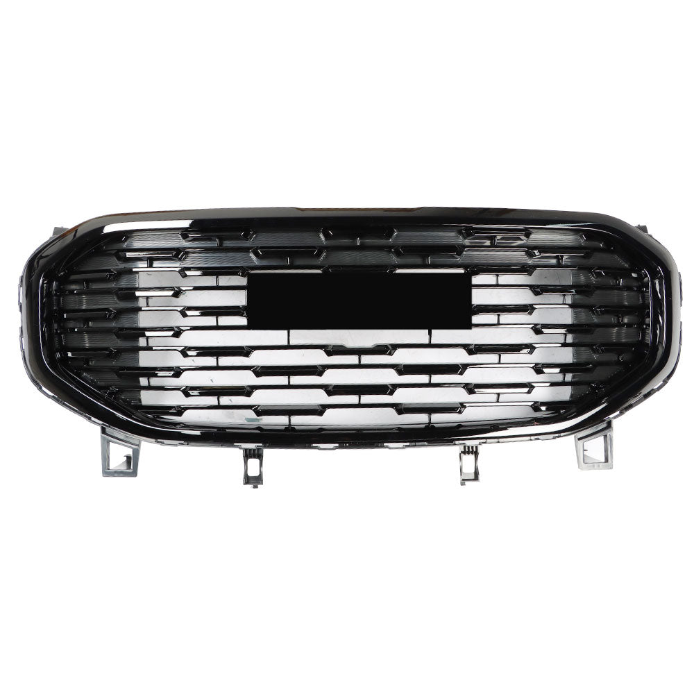 TOPPARTZ Front Upper Grille Assembly Gloss For 2018-2021 GMC Terrain Denali Style Black