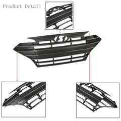TOPPARTZ Front Grille Bumper For 2019 Hyundai Elantra Sedan Korea Black Plastic