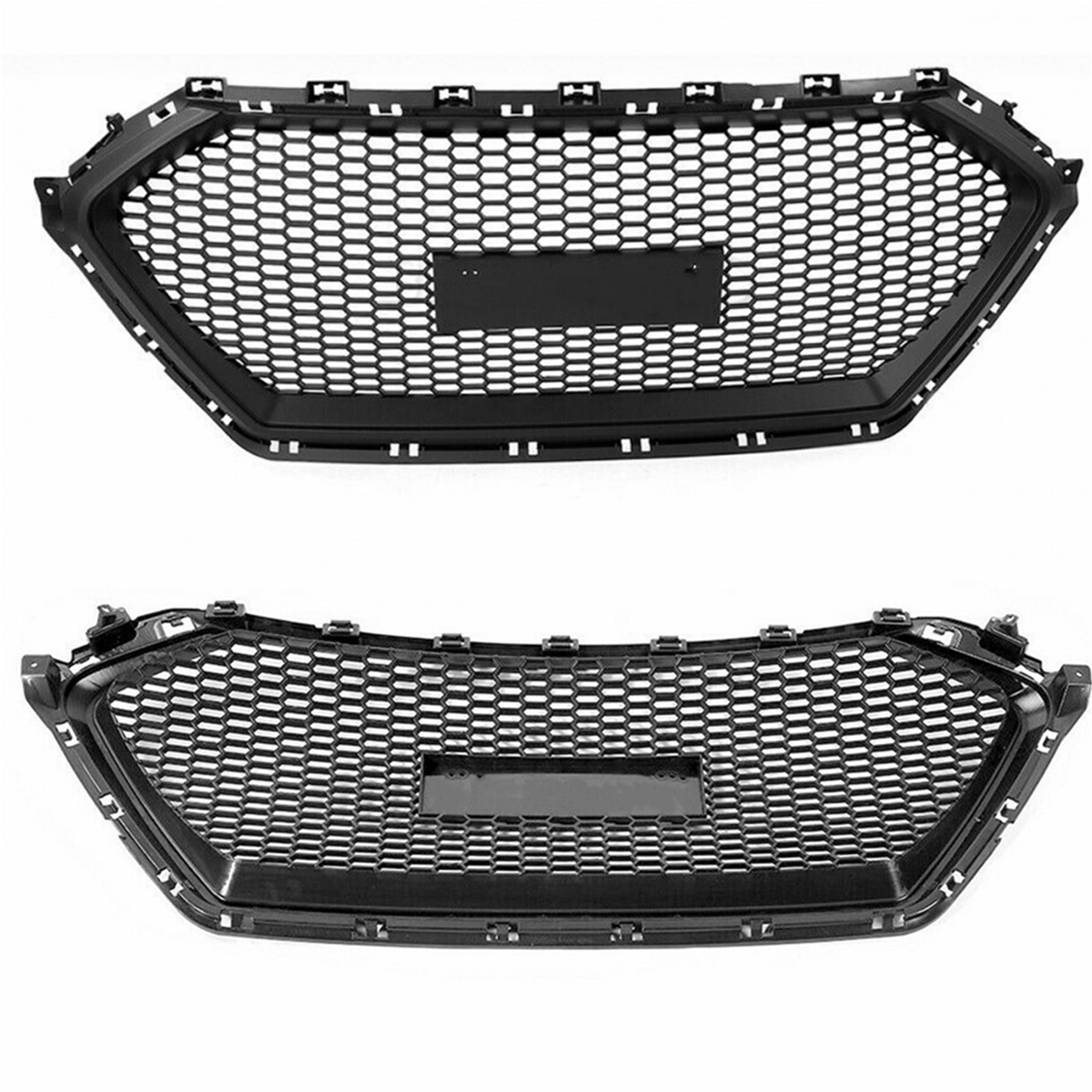 TOPPARTZ Front Plastic Grille Bumper For Hyundai Elantra 2017 2018 Black Honeycomb