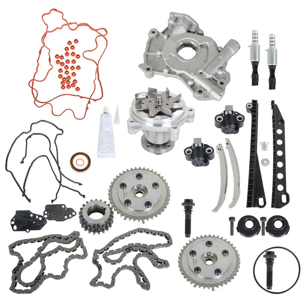 TOPPARTZ Timing Chain Kit Oil Pump 3R2Z6A257DA Replacement for Ford F150 Lincoln 5.4L